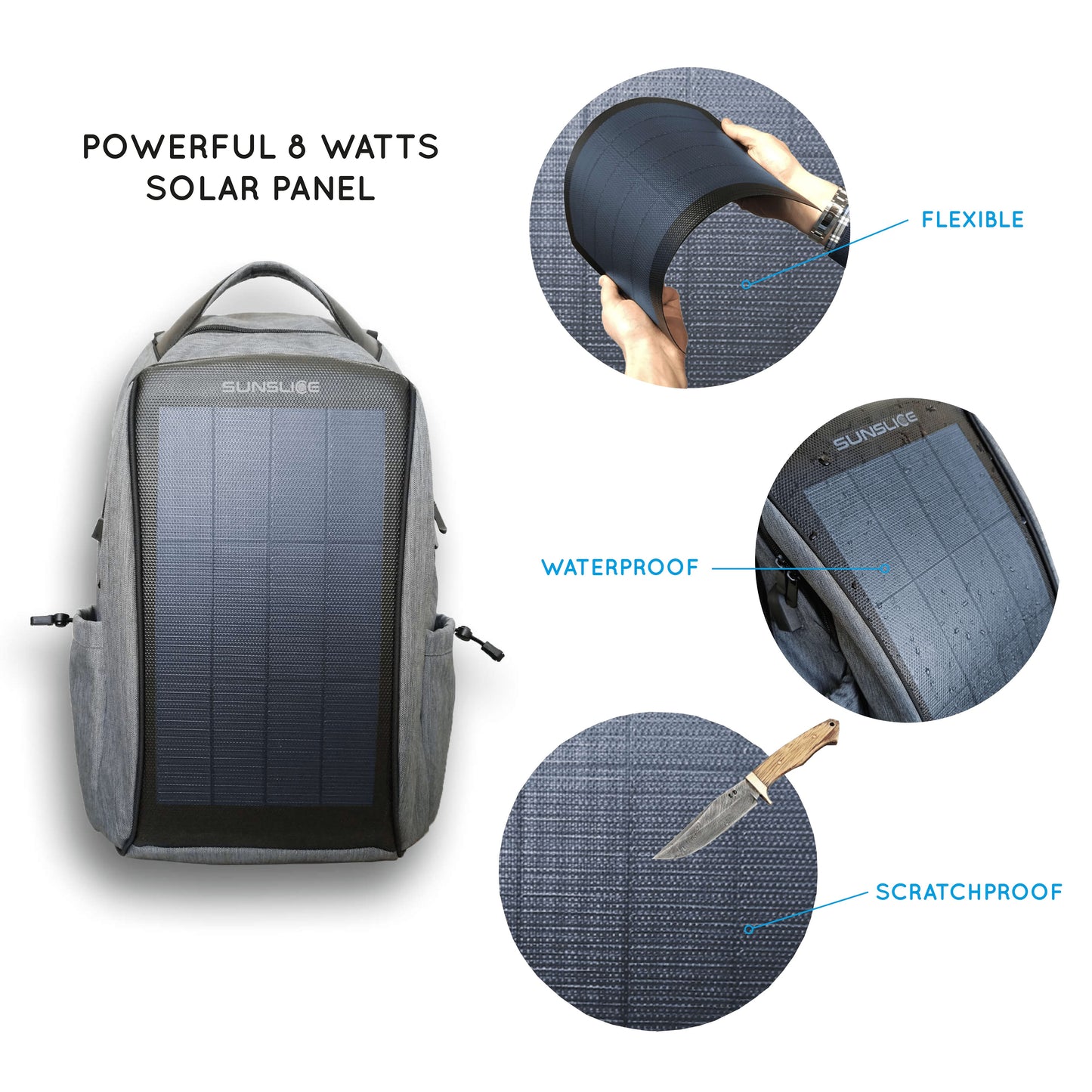 Zenith URBAN Solar Backpack inkl. 8Watt Panels